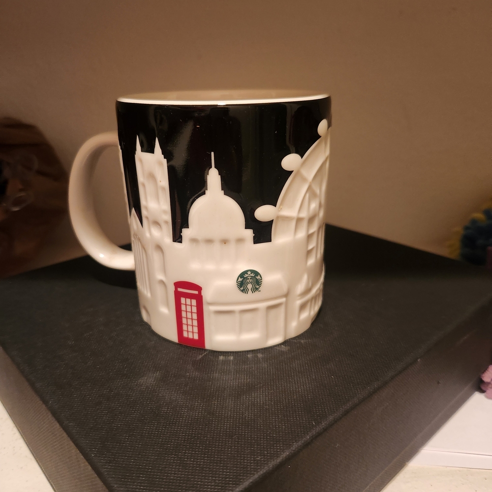 Starbucks London Skyline Mug - Black, White, and Red